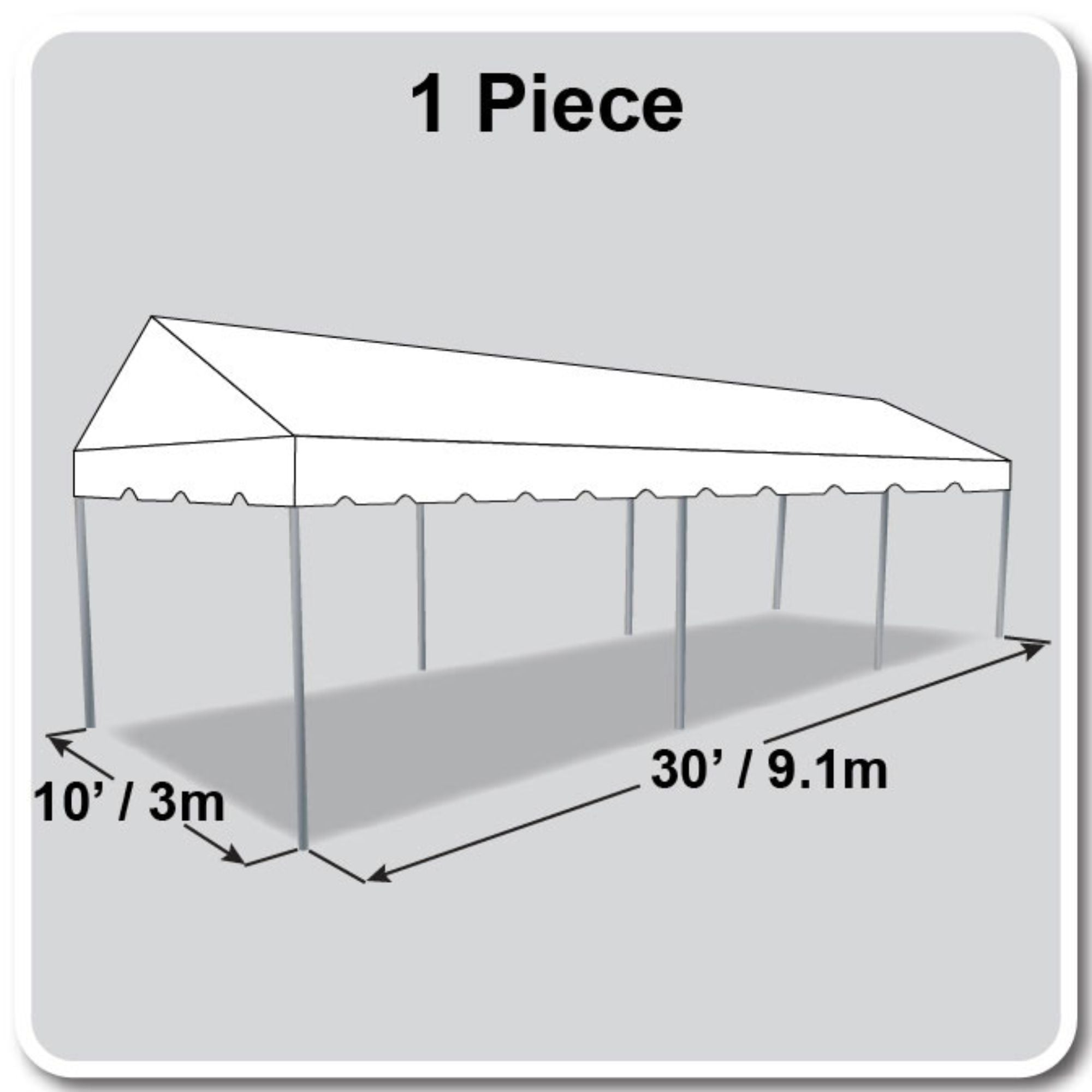 خيام إطار جبلي بحجم 10' X 30' / سقف خيمة قطعة واحدة، كاملة