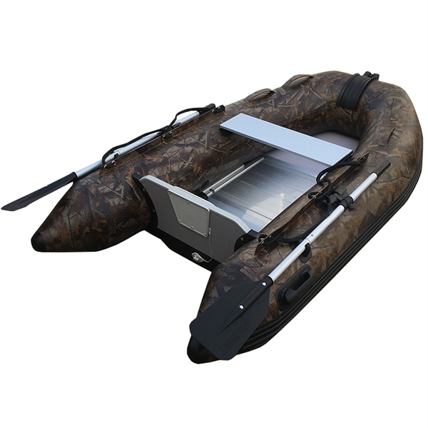 Reliable inflatable boat with oars for outdoor adventures