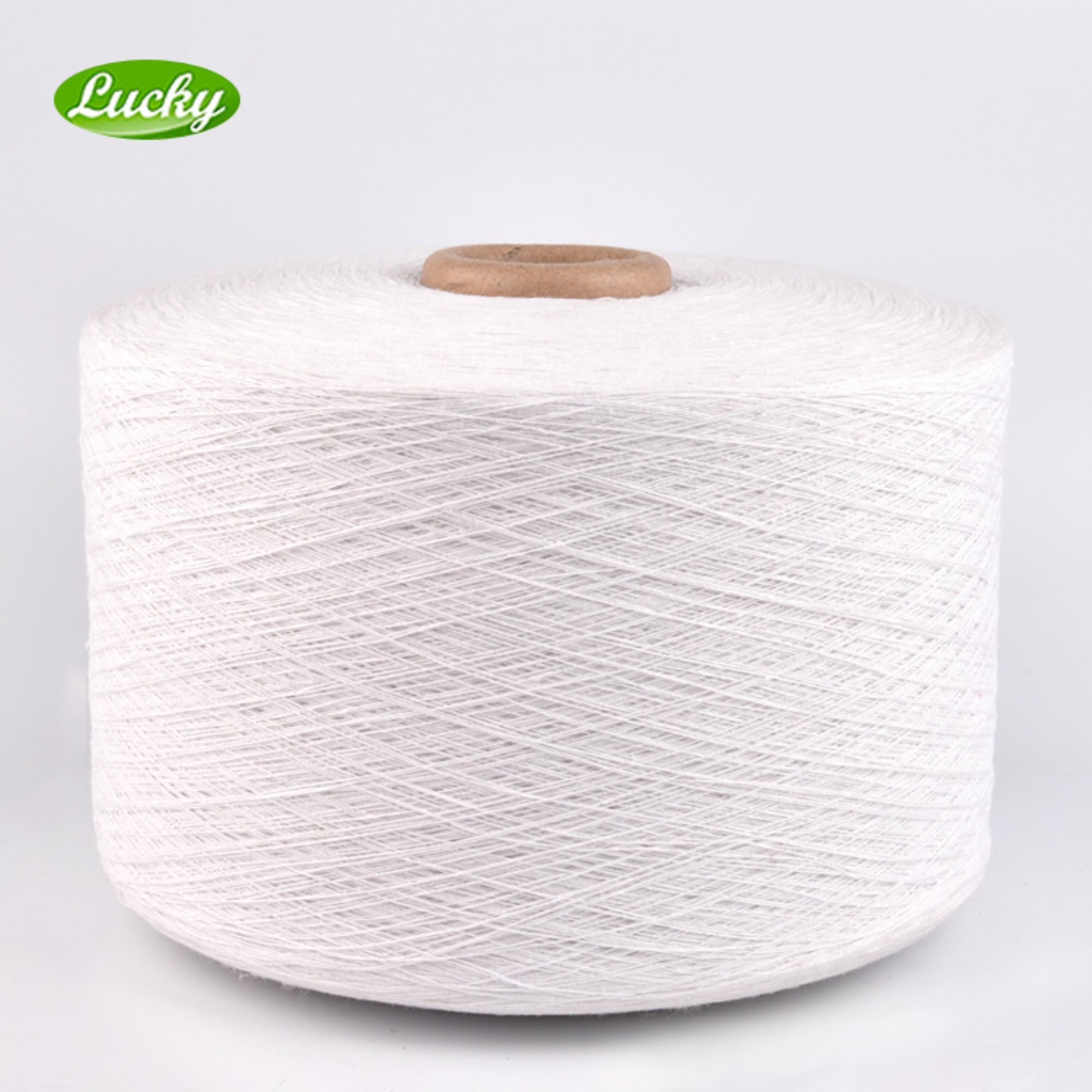 Fio Bruto Cardado Compacto OE Aberto para Tecelagem e Tricotagem Preço Barato Ne 30/1 20/1 Fio de Algodão Reciclado
