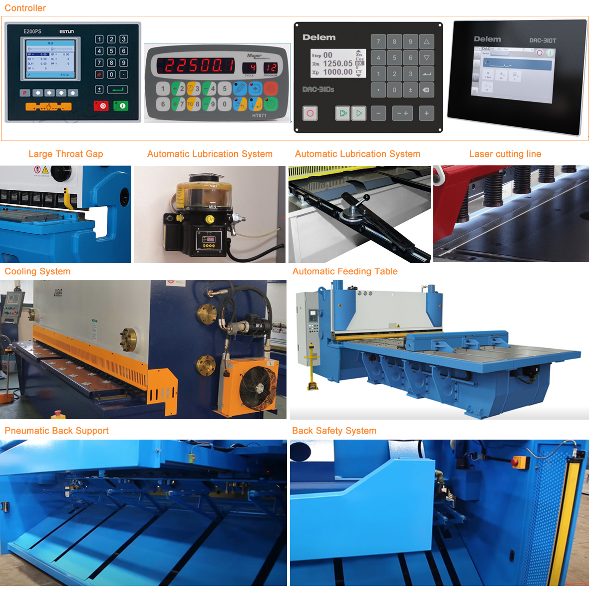 QC11K Hydraulic Guillotine Shearing Machine With E21S factory