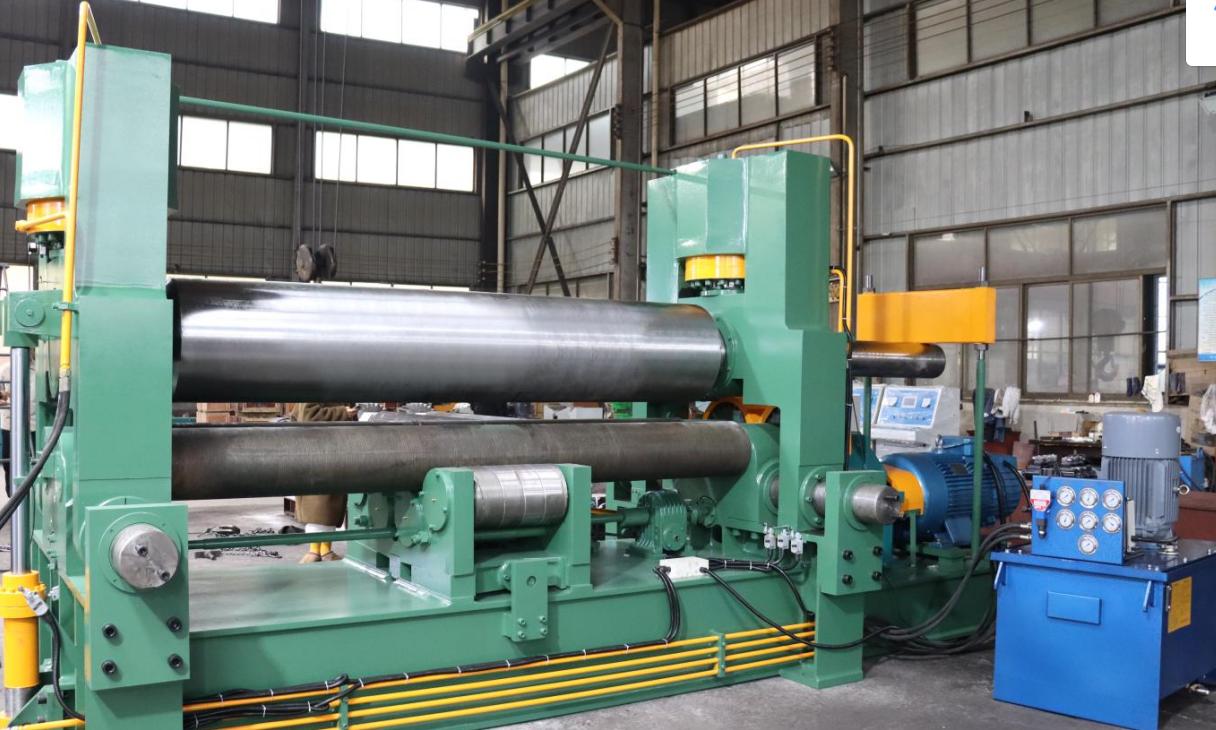 What precautions should be taken when operating a universal plate rolling machine?
