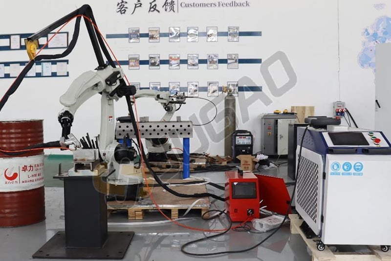 Laser welding speed, laser power and material thickness