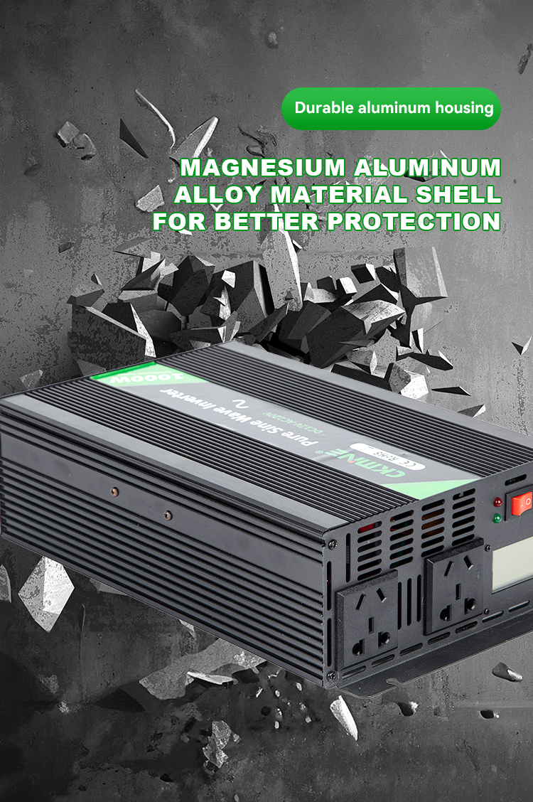 CKMINE 2000W Inverter DC 12V 24V 48V to AC 220V 230V 240V 120V 110V 100V 1000W Pure Sine Wave Power Charger Converter supplier