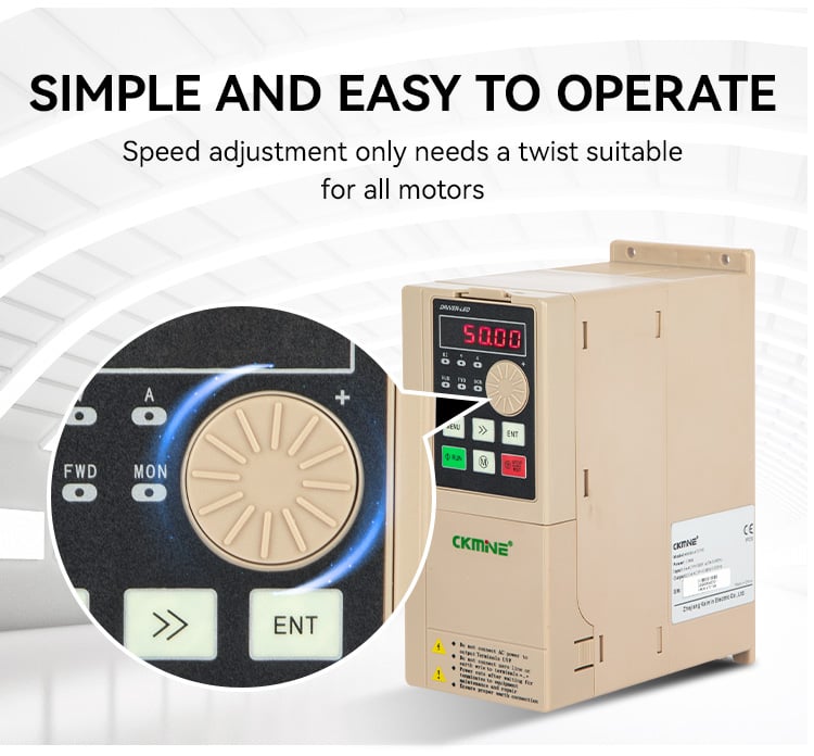 CKMINE KM580 Factory Price 2.2kW 3HP Motor Inverter Variable Frequency Driver 380V 3phase to three phase Speed Control VFD factory