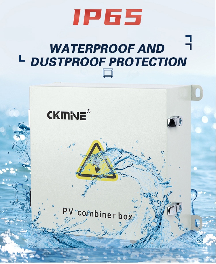 CKMINE 4 in 1 out Waterproof Combiner Box 1000V DC Combination Photovoltaic Solar Pv Array with 4 String for Control System factory