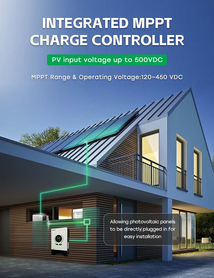 SOL IA-S4 Series Off Grid Solar Inverter 3.5kW 3.5kVA 48V 51.2V 220V Output Power Factor 1.0 details