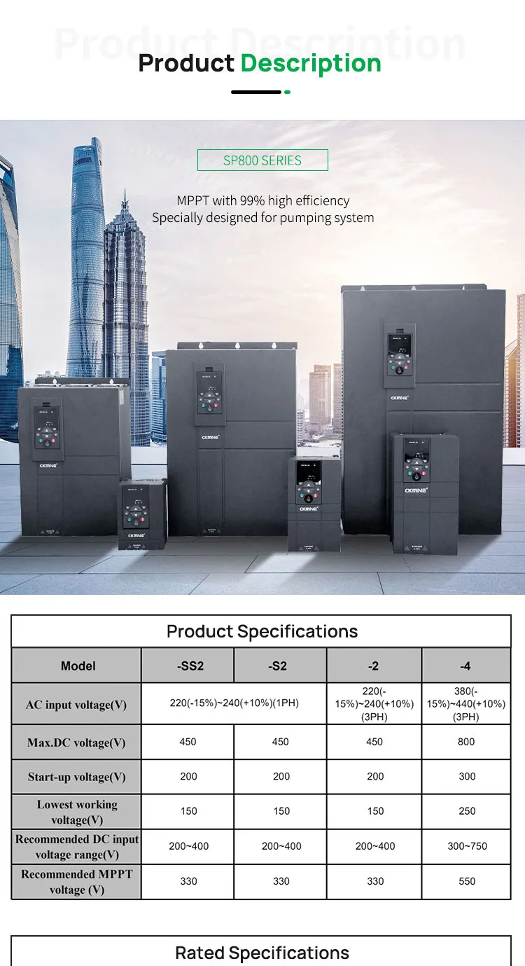 Cheap Price Dc Ac 220v Single Phase Solar Pump Inverter Drive High Quality 0hz-400hz 200v 380v Ip20 1.5kw Smart Solar VFD supplier