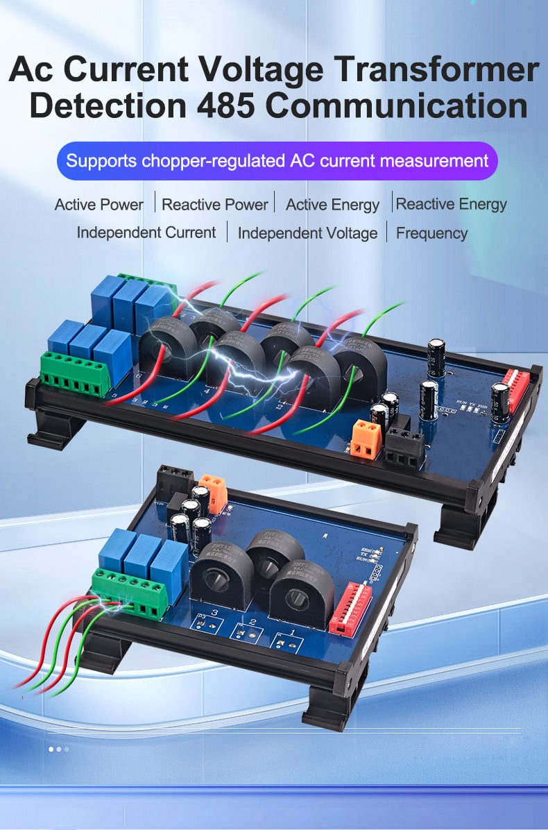 product huaqingjun 6 channel rs485 lan current voltage transformer detect module detection modbus rtu tcp acquisition module-1