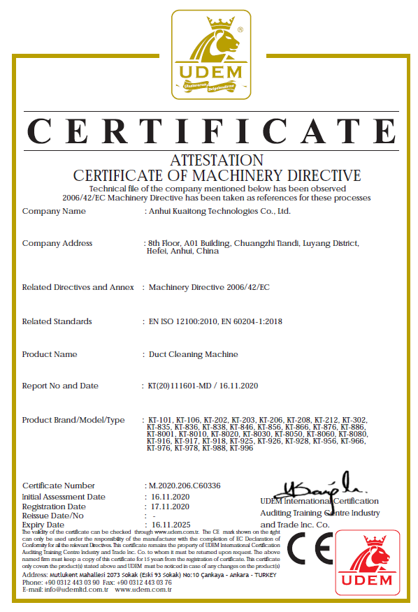 Round rectangular kitchen exhaust and grease duct cleaning machine equipment manufacture