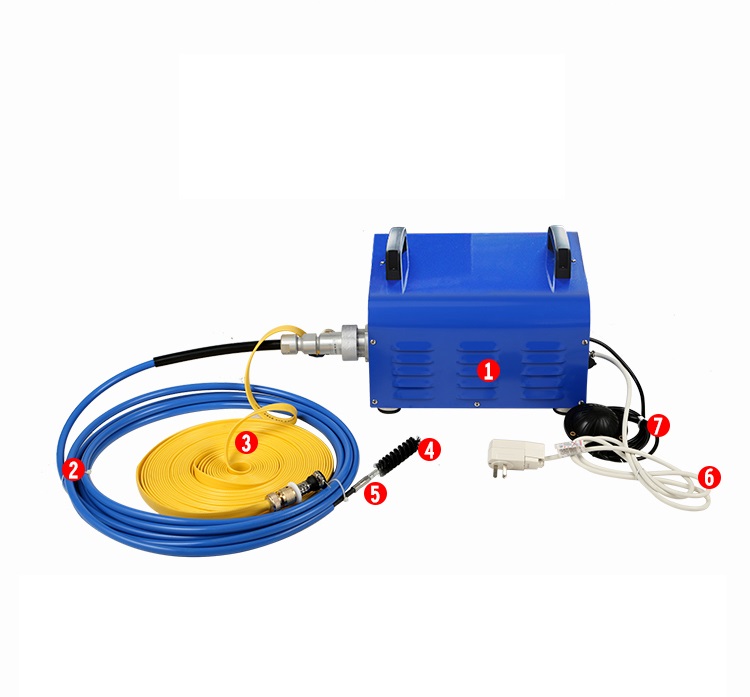 Kuaitong KT-208 stable tube cleaner machine with double control lines for industrial condenser pipelines cleaning details