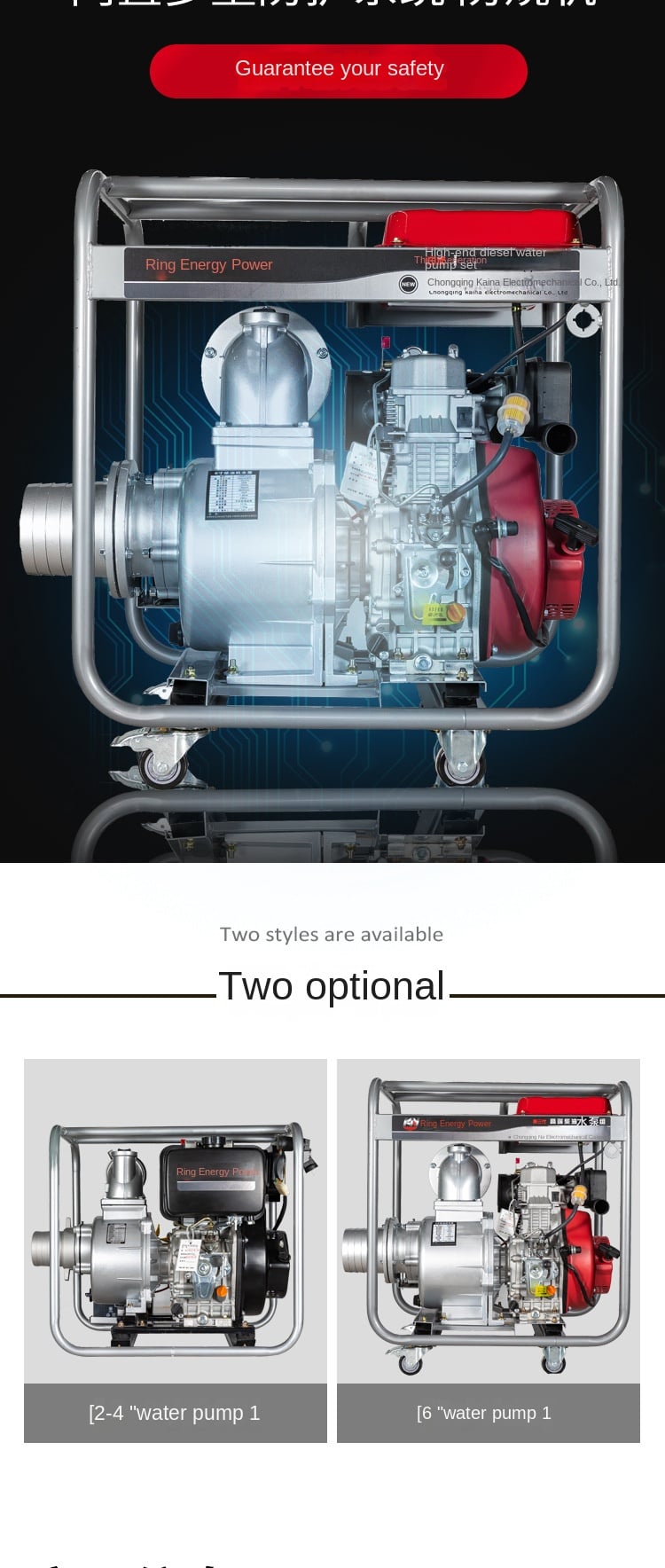 product 3 inch agricultural irrigation 168f high flow gasoline water pump outdoor portable water pump-9