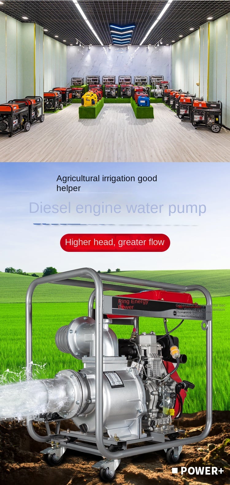 product 3 inch agricultural irrigation 168f high flow gasoline water pump outdoor portable water pump-5