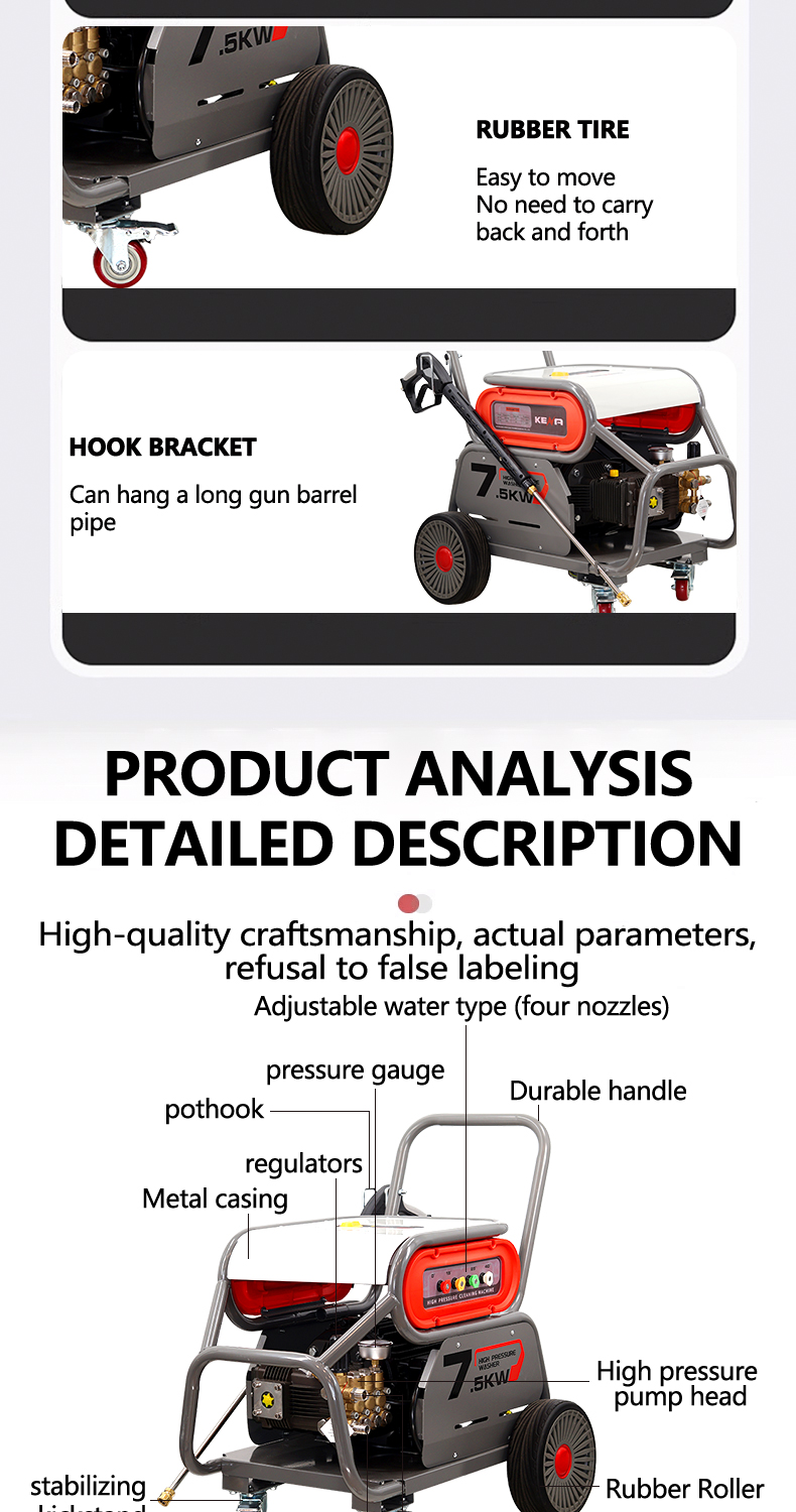 product 200bar industrial pressure jet washer high pressure car electric power washer commercial pressure car washer-11