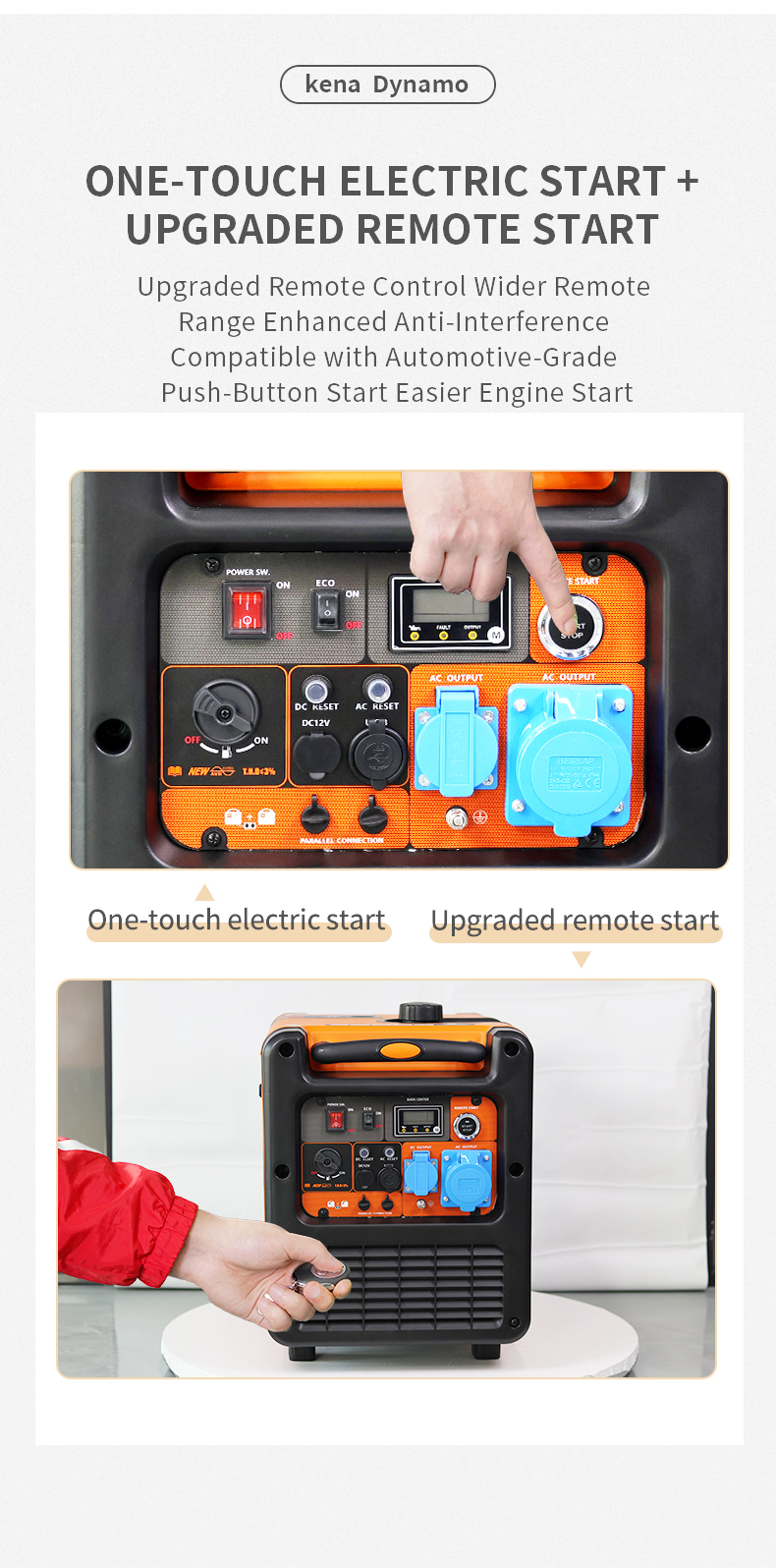 product gasoline inverter silent generator electric start 4kw 50hz portable home emergency generator-11