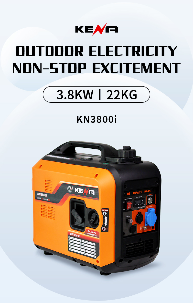 product portable 3200w silent inverter generator 230v european plug single phase 2 8kw rated power camping home use gasoline fuel-5
