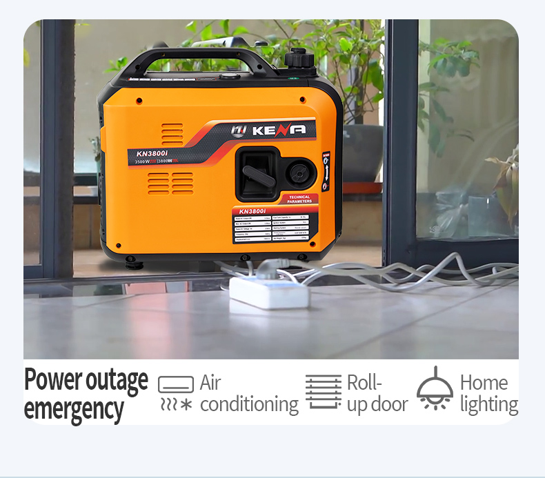 product portable 3200w silent inverter generator 230v european plug single phase 2 8kw rated power camping home use gasoline fuel-15