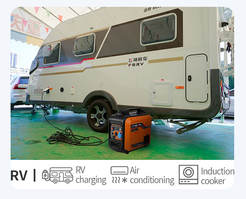 product portable 3200w silent inverter generator 230v european plug single phase 2 8kw rated power camping home use gasoline fuel-12