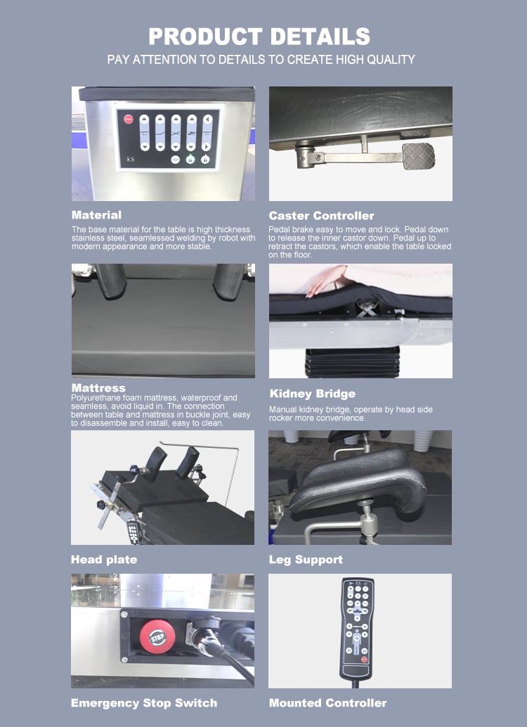 BDOP07 Youngcoln Factory Wholesale Hospital Patient Emergency Electric Operating Table Cheap Price factory