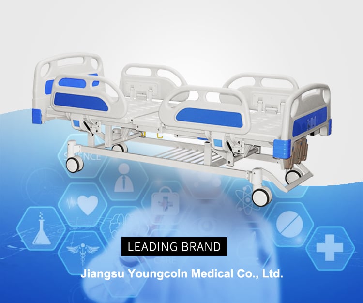 Yc-t3618k 3 Years Warranty Customized Color Portable Castors ABS 3 Functions Adjustable Manual ICU Medical Bed factory