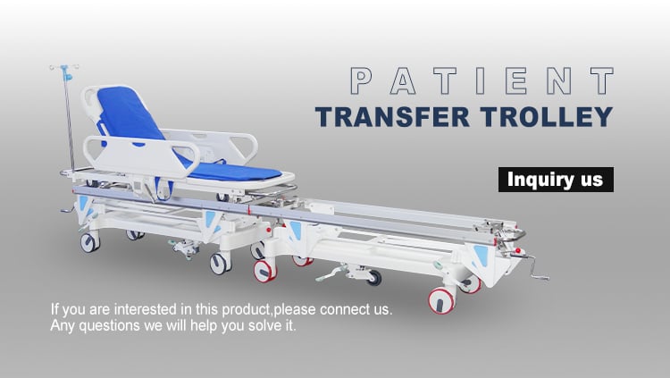 YC-BDEC01 Luxurious manual stretcher Transfer Patient From Bed to Chair Ambulance Stretcher Trolley Patient Transfer Bed factory