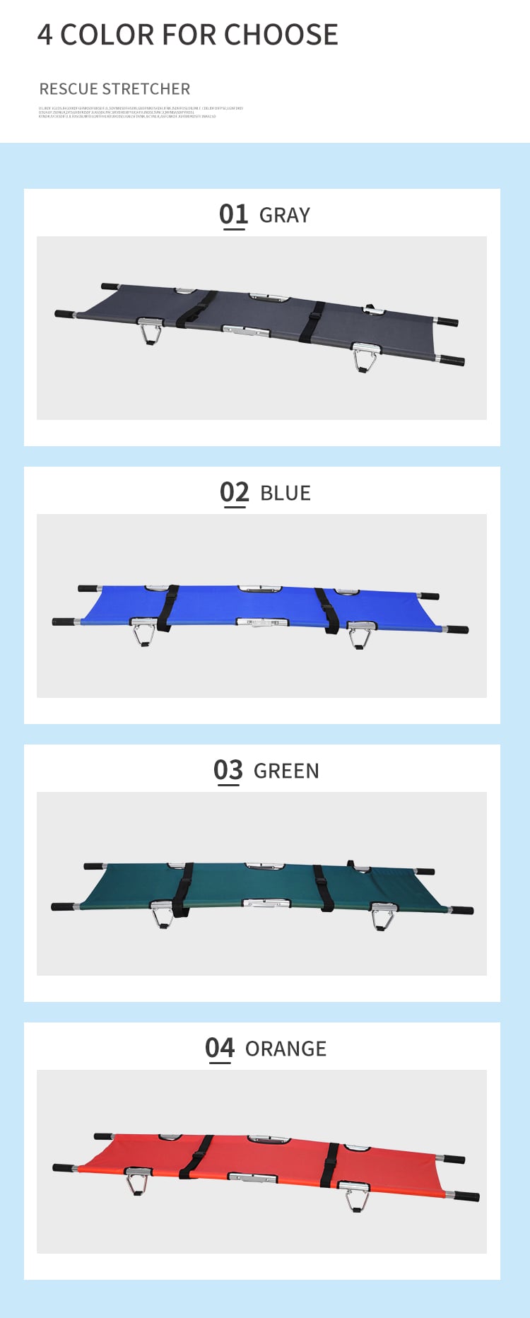 BDST109 Cheap Medical Portable Folding Stretcher For Emergency Hospital Stretcher manufacture