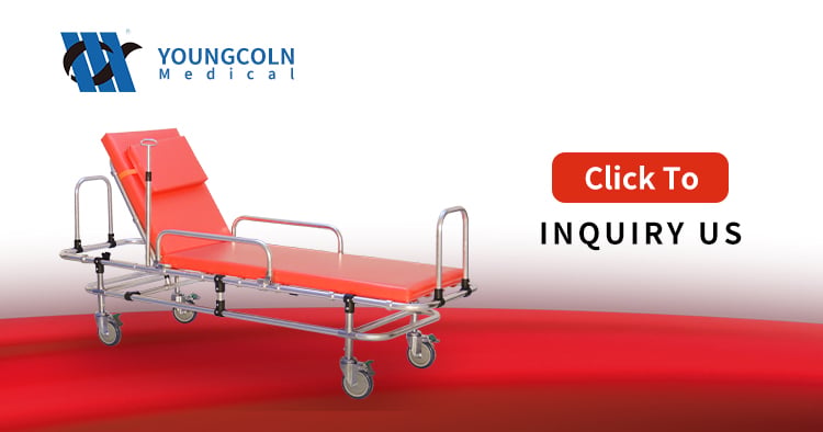 BDST201 Adjustable Ambulance Medical Emergency Aluminum Alloy Ambulance Stretcher Trolley supplier