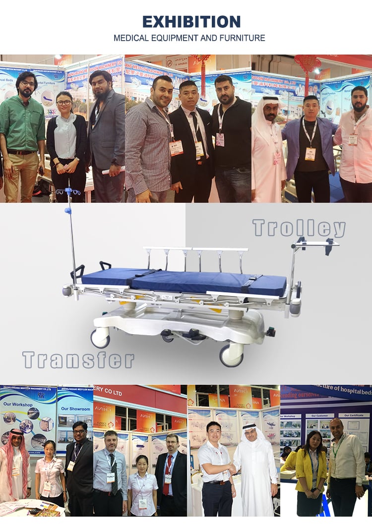 BDEC04B Youngcoln Factory Wholesale Multifunction Patient Transfer Hydraulic Platform Operation Connecting Stretcher Trolley manufacture