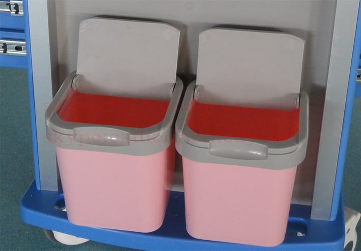 BDT213 Modern Design Hospital Crash Cart ABS Emergency Trolley With Double Side Drawers Medicine Trolley details
