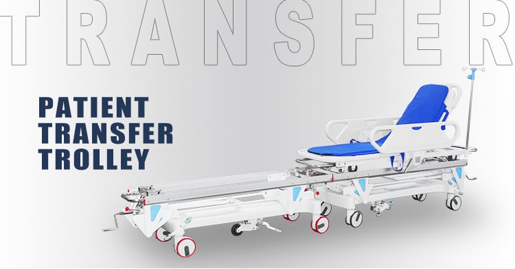 YC-BDEC01 Luxurious manual stretcher Transfer Patient From Bed to Chair Ambulance Stretcher Trolley Patient Transfer Bed supplier