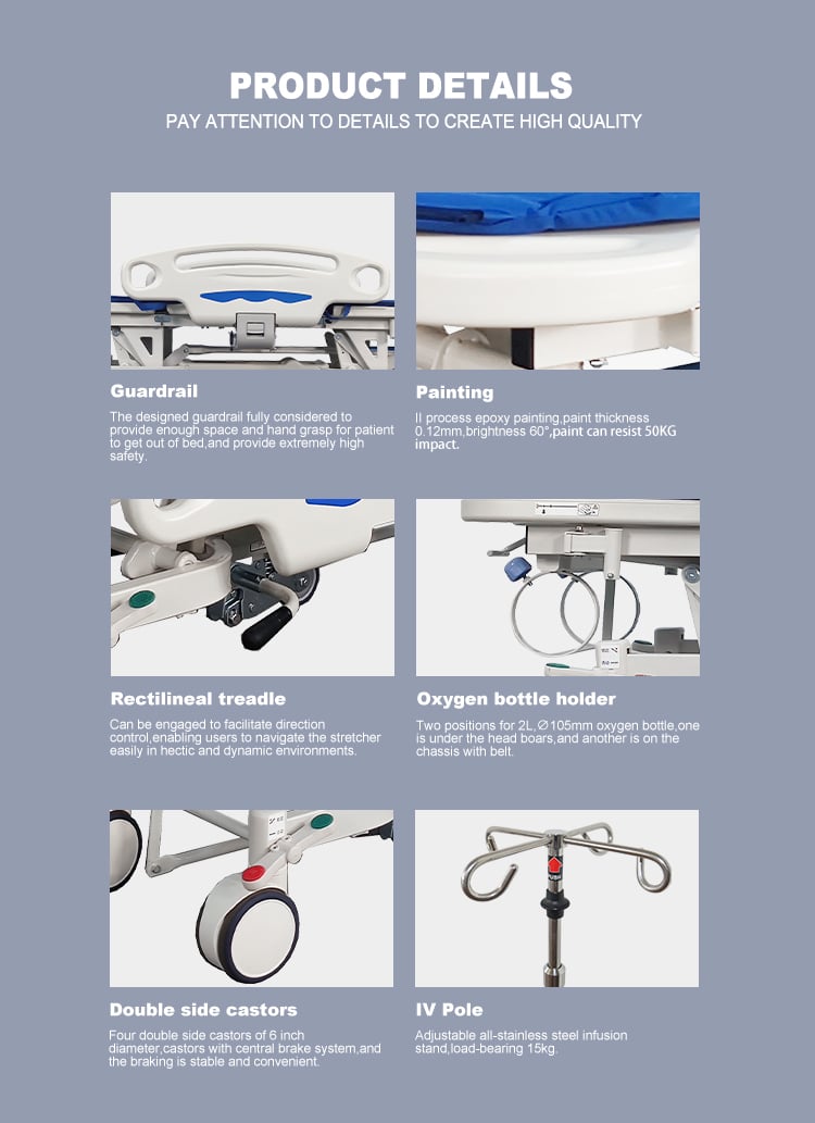 BDEC02(II) Hospital Emergency transfer Patient Emergency Trolley From Bed to Chair For Ambulance supplier