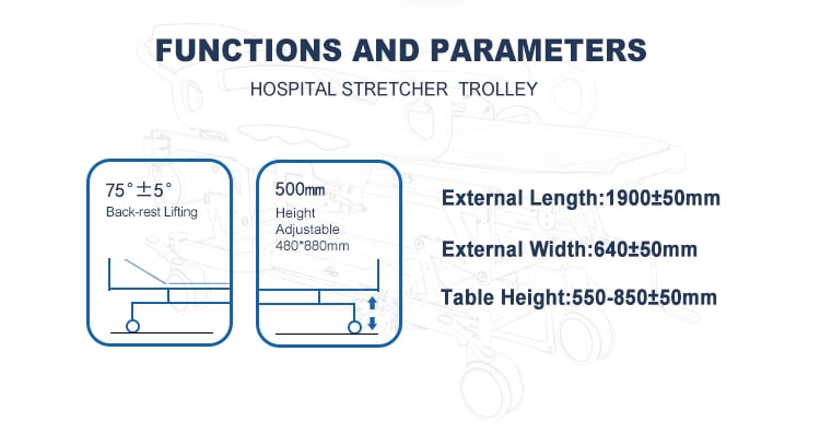 BDEC02(II) Hospital Emergency transfer Patient Emergency Trolley From Bed to Chair For Ambulance details