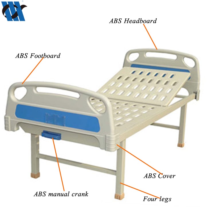 YC-T1610Z  Semi-Fowler Single Crank Hospital Bed Medical Use For Hospital Bed Medical factory