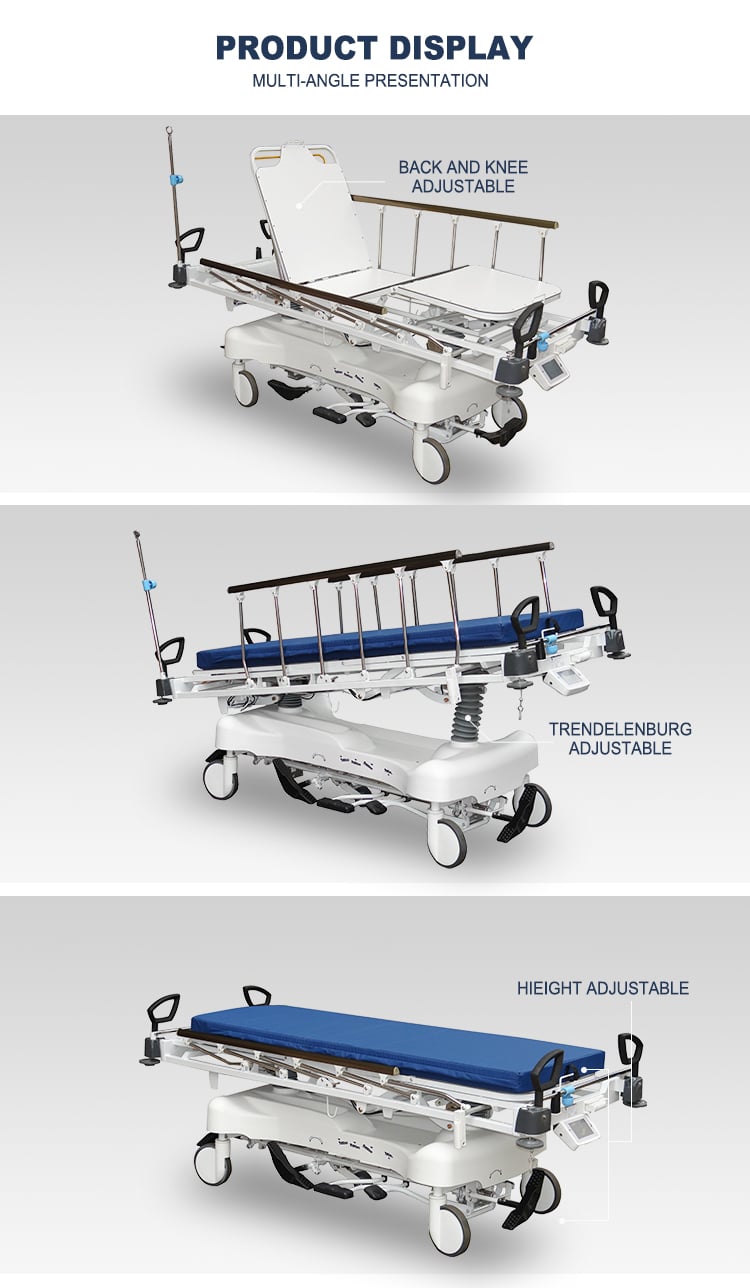Bdec00 Professional Manufacture Medical High Quality Hydraulic Stretcher Trolley with Scale for Hospital manufacture