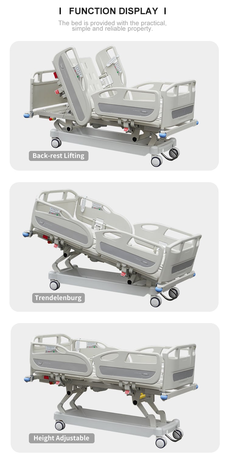 Yc-e5618k(I) Professional Manufacture Cheap Prices 5 Functions Electric Medical Hospital Beds Certificate CE ISO supplier