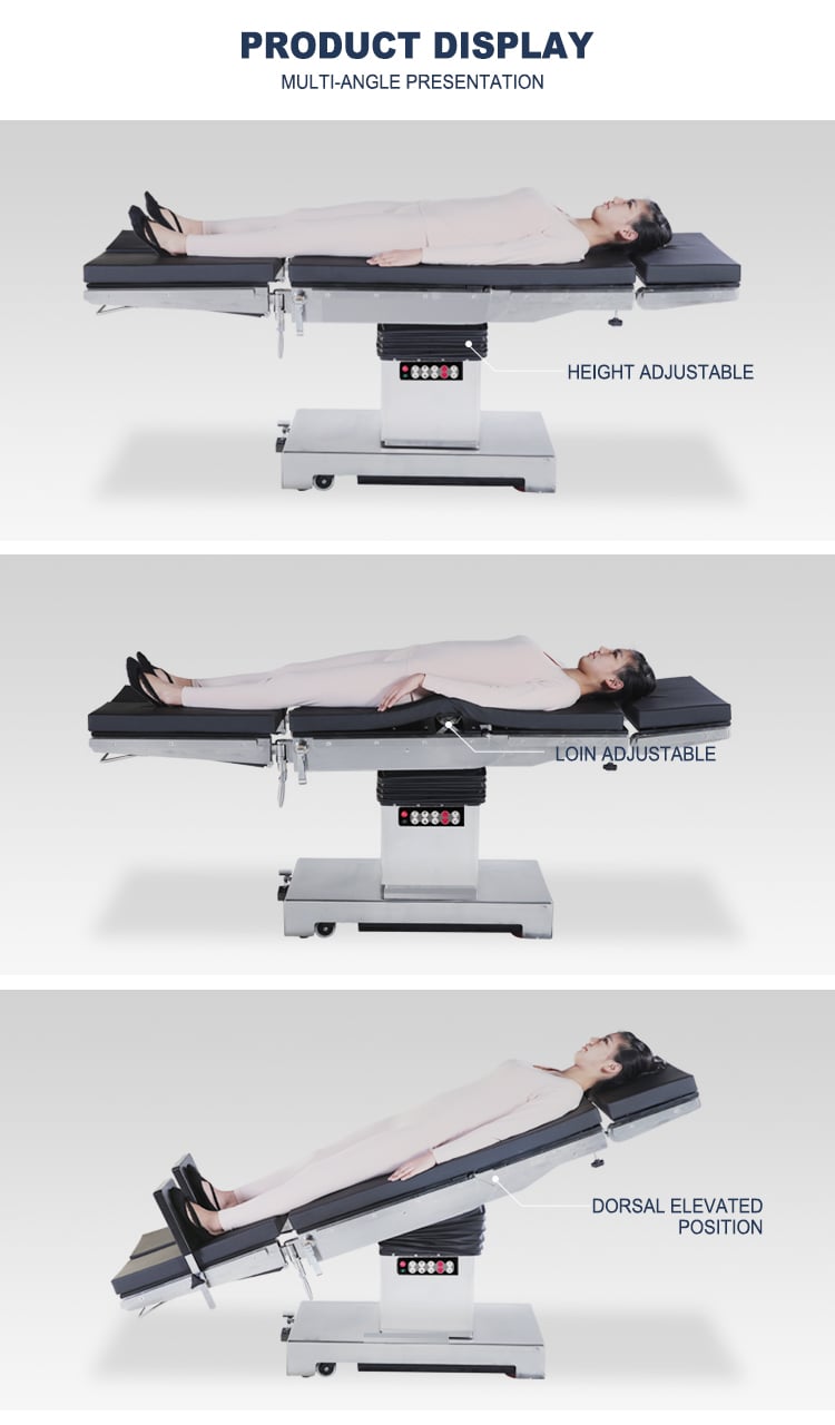 YC-BDOP07 Hospital Emergency Electrical Medical Surgical Operating Table Electric Adjustable Position Operation Bed manufacture
