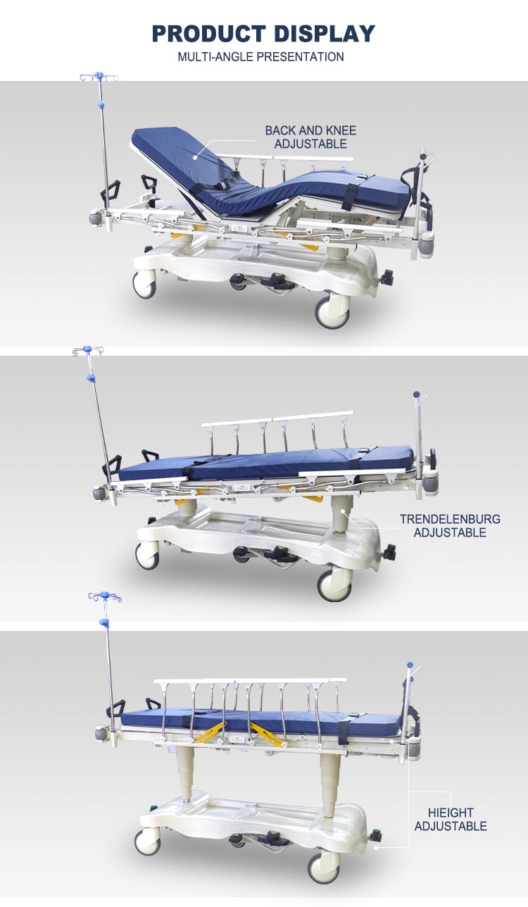 BDEC04B Youngcoln Factory Wholesale Multifunction Patient Transfer Hydraulic Platform Operation Connecting Stretcher Trolley factory