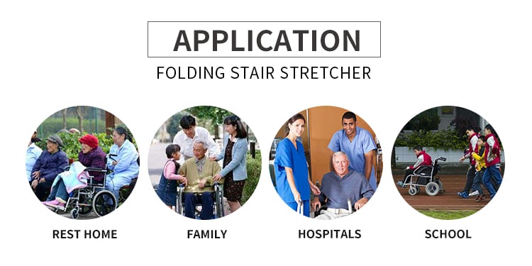 BDST210 Medical Cheap Emergency Evacuation Stair Climbing Wheelchair Aluminum Alloy Foldaway Stretchers Electric Stair Climbing factory
