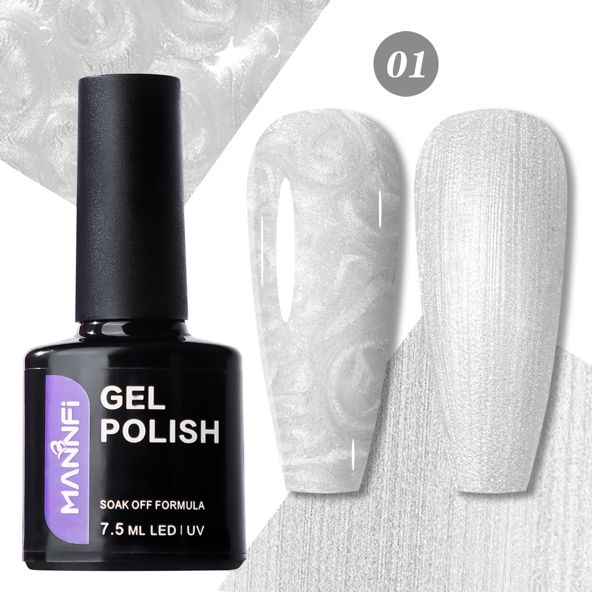 MANNFI Nail Suppliers Pearl Thread Shell Gel Long Lasting Aurora Painting UV Gel Nail Polish Nail Supplier 8 Colors In Stock factory