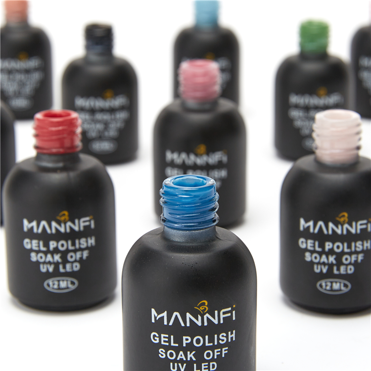 MANNFI Factory Wholesale Nail Supplier Art Product High Quality Low Price Nail Gel Polish Soak Off Uv Led Color Gel Varnish manufacture