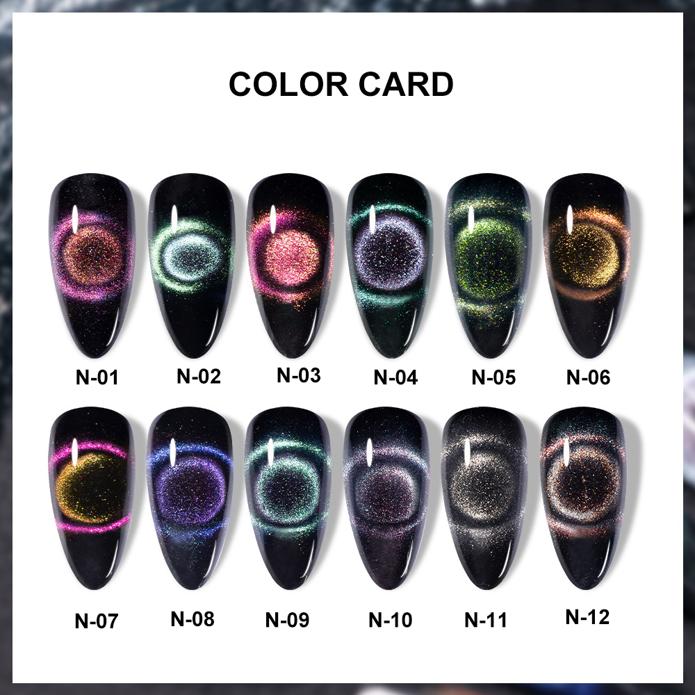 product factory price wholesale custom label newest uv 9d magnet cat eye gel nail polish high quality cat eye gel nail art product-9