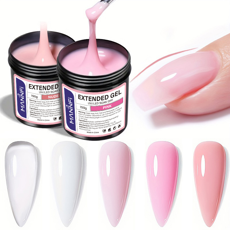 MANNFI  Wholesale 150g Quick Extend Painless Builder Solid Gel Extension UV Led Extension Nail Gel Polish For Nail Strengthen manufacture