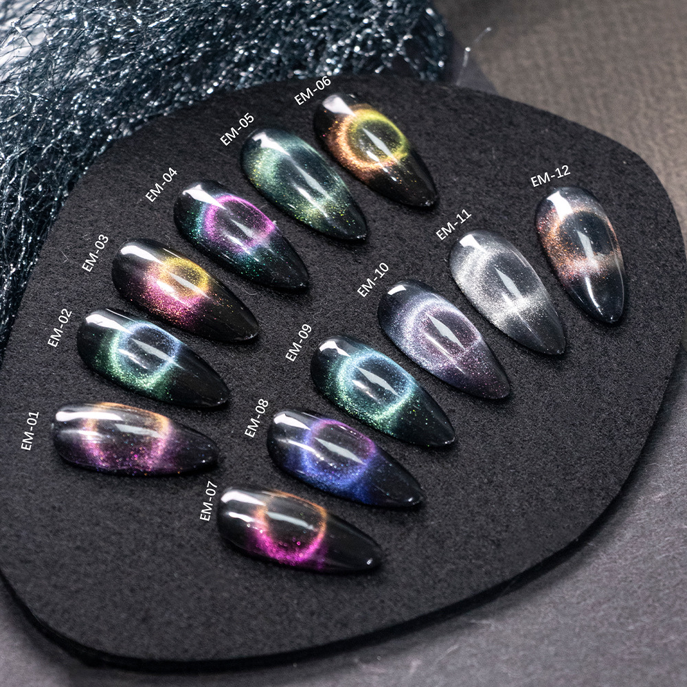 product factory price wholesale custom label newest uv 9d magnet cat eye gel nail polish high quality cat eye gel nail art product-3