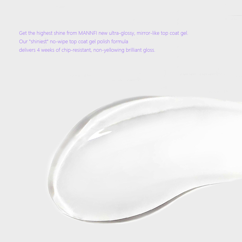 MANNFI Factory Top Quality Cheap Price Long Lasting Base Coat Super Shine Top Coat UV Gel Nail Polish Matte Top Coat details