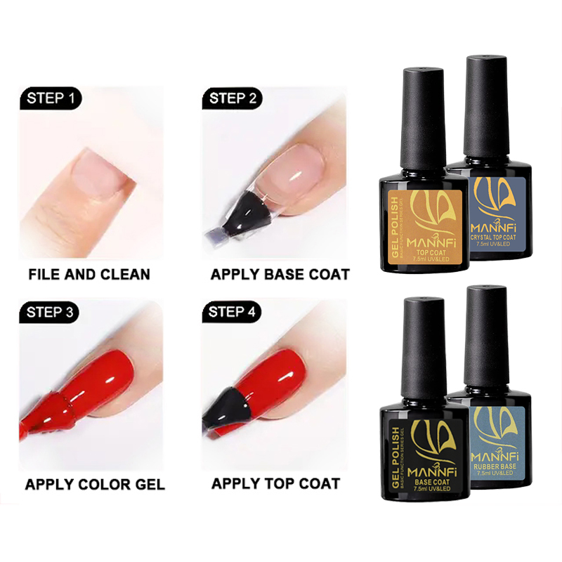 product nail supplier custom logo nail art long lasting function gel polish uv led nail transfer gel top coat base gel-8