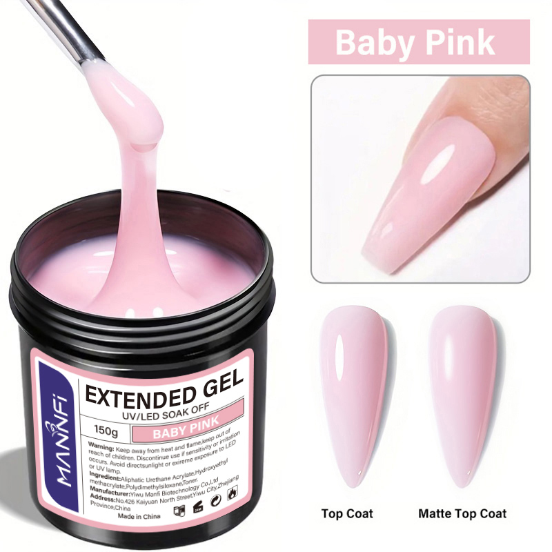 MANNFI  Wholesale 150g Quick Extend Painless Builder Solid Gel Extension UV Led Extension Nail Gel Polish For Nail Strengthen factory
