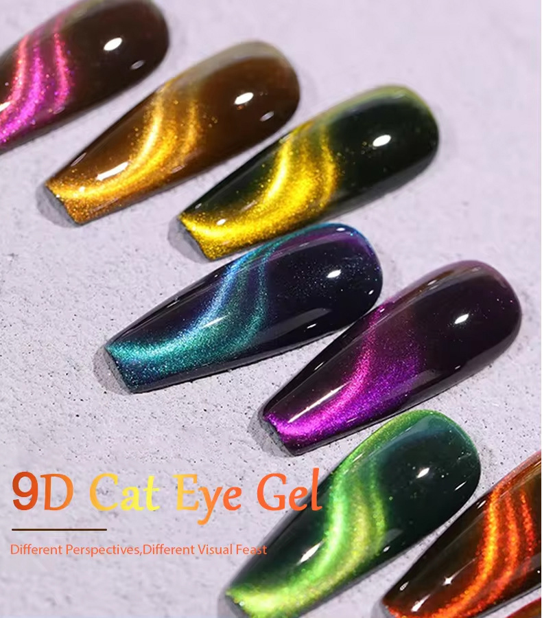 product factory price wholesale custom label newest uv 9d magnet cat eye gel nail polish high quality cat eye gel nail art product-8