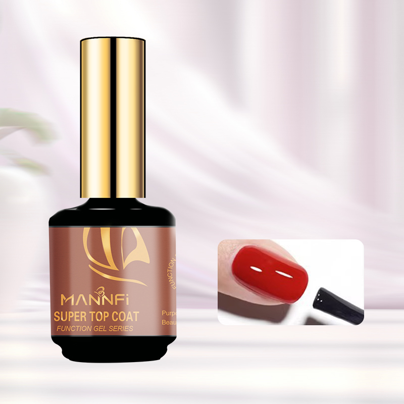 MANNFI Factory Top Quality Cheap Price Long Lasting Base Coat Super Shine Top Coat UV Gel Nail Polish Matte Top Coat manufacture