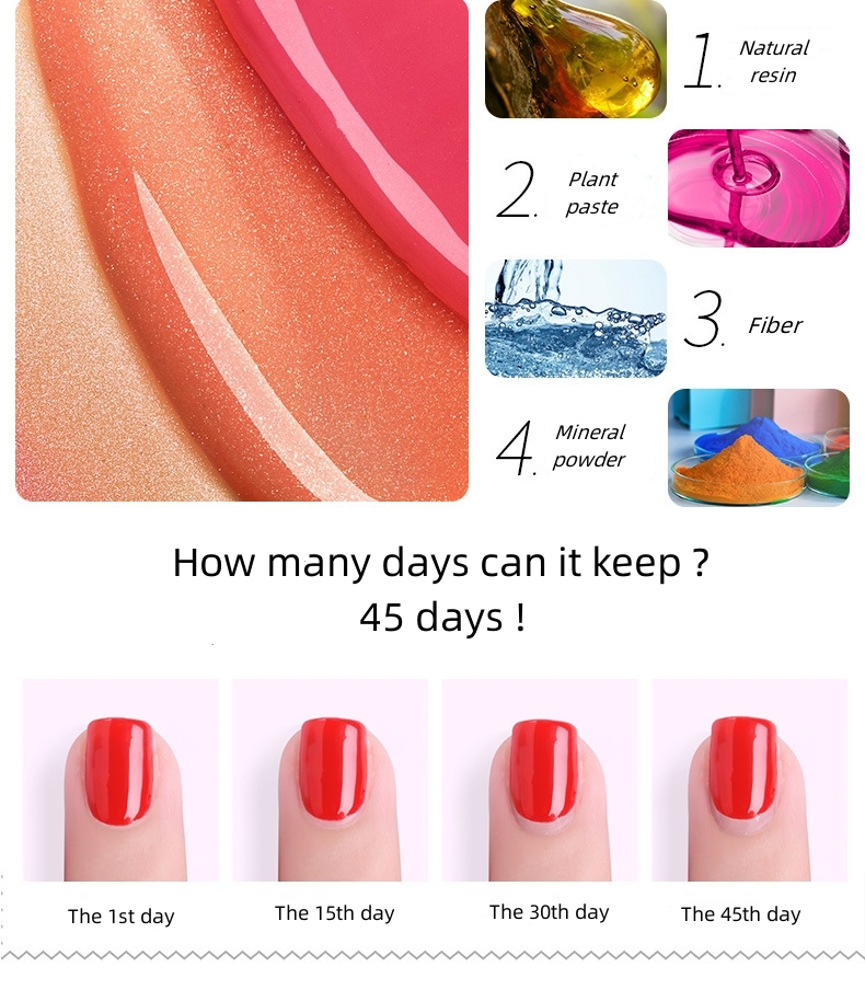 MANNFI Nail Product Non Form 15ml Cosmetics UV Acrylic Poly Gel Nail Kit 6 Colors Extend Gel For Nail Salon details