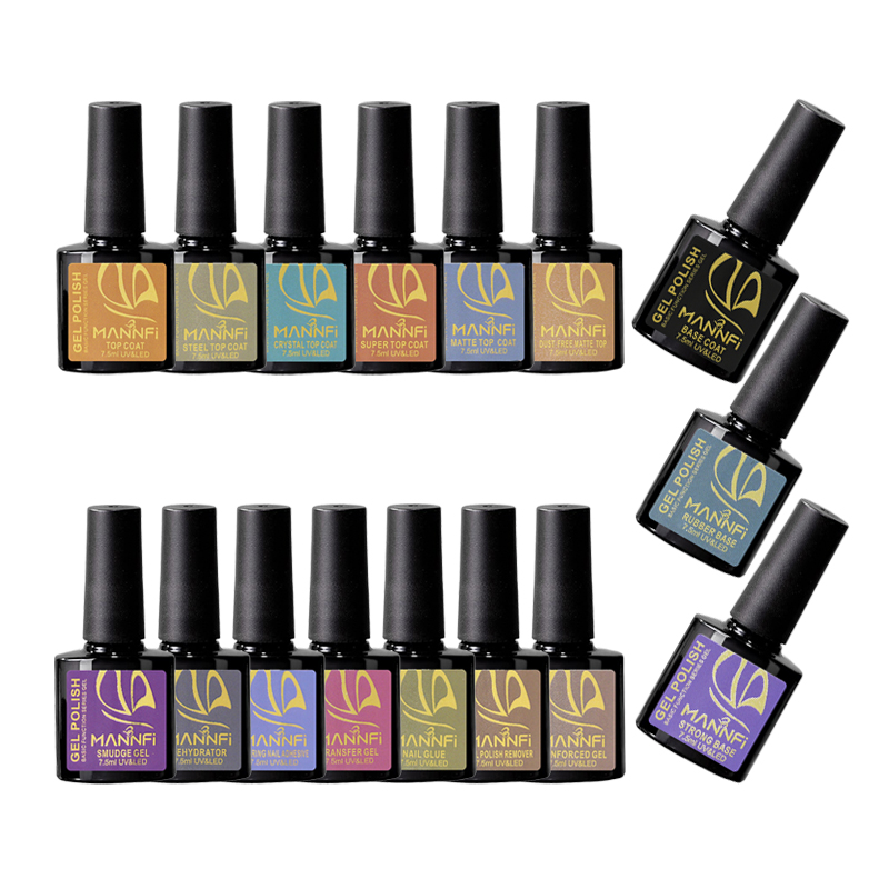 product nail supplier custom logo nail art long lasting function gel polish uv led nail transfer gel top coat base gel-2
