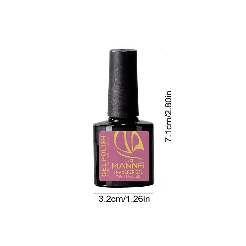 product nail supplier custom logo nail art long lasting function gel polish uv led nail transfer gel top coat base gel-6